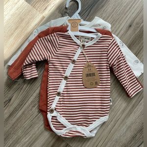 Rabbit + Bear Organic Cotton Boys Bodysuit 3-pack